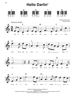 page one of Hello Darlin' (Super Easy Piano)