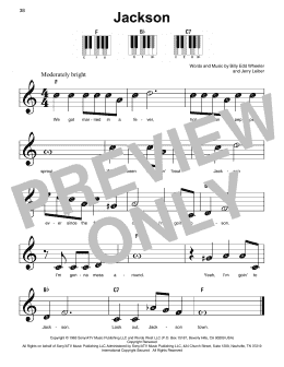 page one of Jackson (Super Easy Piano)