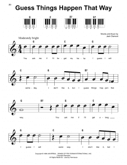 page one of Guess Things Happen That Way (Super Easy Piano)