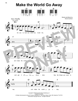 page one of Make The World Go Away (Super Easy Piano)