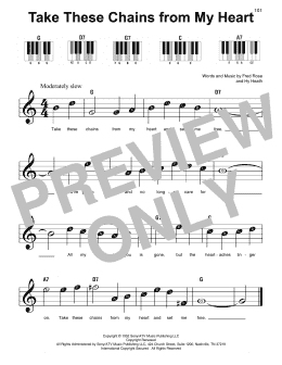 page one of Take These Chains From My Heart (Super Easy Piano)