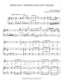 page one of Beneath A Weeping Willow's Shade (Piano & Vocal)