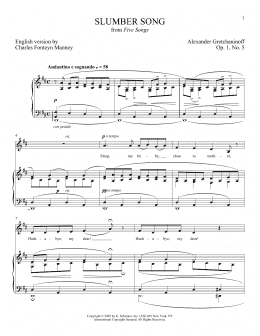 page one of Slumber Song (Berceuse) (Piano & Vocal)