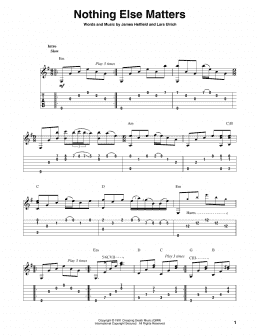 page one of Nothing Else Matters (Solo Guitar)