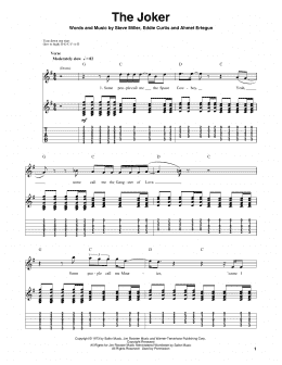 page one of The Joker (Guitar Tab (Single Guitar))