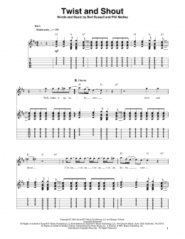 page one of Twist And Shout (Guitar Tab (Single Guitar))