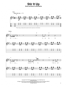 page one of Stir It Up (Guitar Tab (Single Guitar))