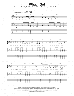 page one of What I Got (Guitar Tab (Single Guitar))