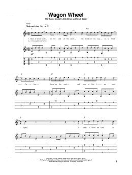 page one of Wagon Wheel (Solo Guitar)