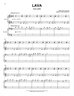 page one of Lava (from Lava) (Piano Duet)