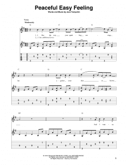 page one of Peaceful Easy Feeling (Solo Guitar)