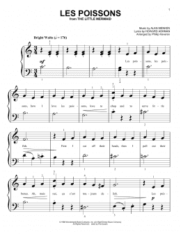 page one of Les Poissons (from The Little Mermaid) (arr. Phillip Keveren) (Big Note Piano)