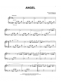 page one of Angel (Piano Solo)