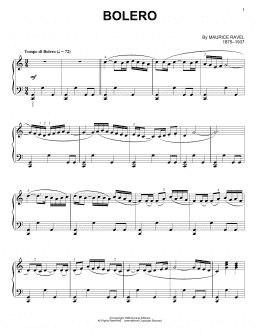 page one of Bolero (Piano Solo)