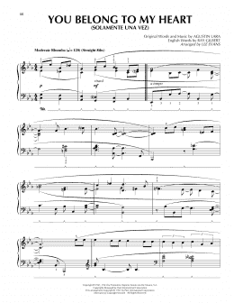 page one of You Belong To My Heart (Solamente Una Vez) (arr. Lee Evans) (Piano Solo)