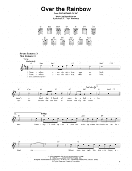 page one of Over The Rainbow (Easy Guitar)