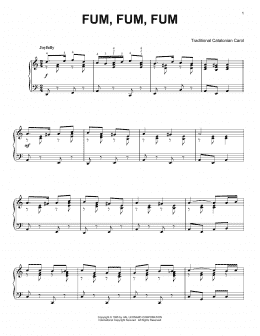 page one of Fum, Fum, Fum (Piano Solo)