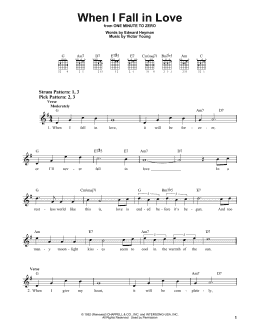 page one of When I Fall In Love (Easy Guitar)