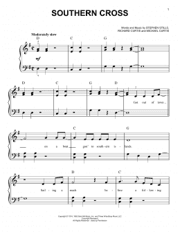 page one of Southern Cross (Very Easy Piano)