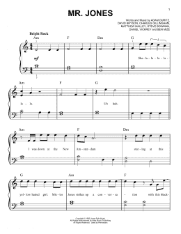 page one of Mr. Jones (Very Easy Piano)