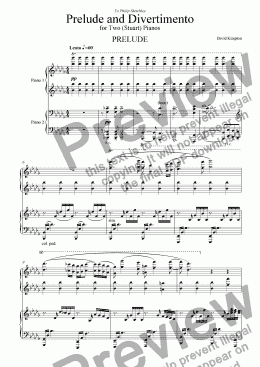 page one of Prelude and Divertimento