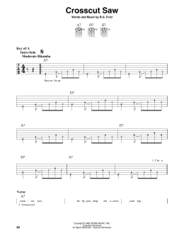 page one of Crosscut Saw (Guitar Lead Sheet)