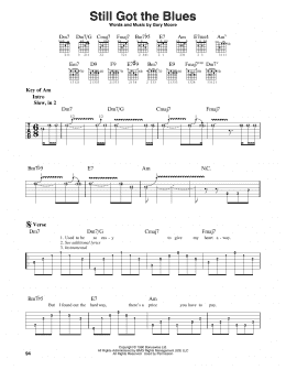 page one of Still Got The Blues (Guitar Lead Sheet)