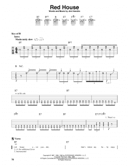 page one of Red House (Guitar Lead Sheet)