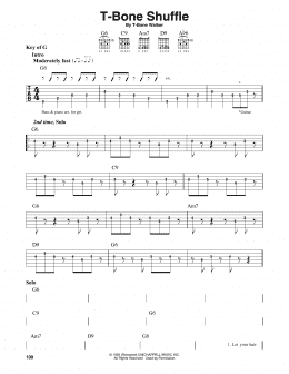 page one of T-Bone Shuffle (Guitar Lead Sheet)
