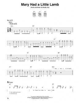 page one of Mary Had A Little Lamb (Guitar Lead Sheet)
