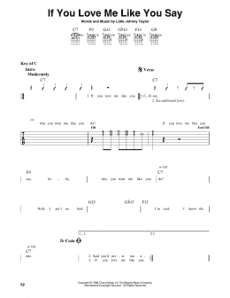 page one of If You Love Me Like You Say (Guitar Lead Sheet)