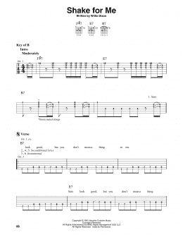 page one of Shake For Me (Guitar Lead Sheet)