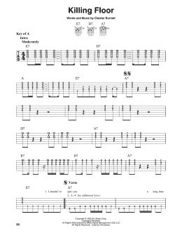 page one of Killing Floor (Guitar Lead Sheet)