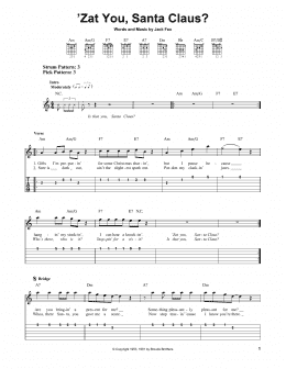 page one of 'Zat You, Santa Claus? (Easy Guitar Tab)
