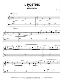 page one of Il Postino (The Postman) (Easy Piano)