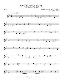 page one of Our Kind Of Love (from The Beautiful Game) (Flute Solo)