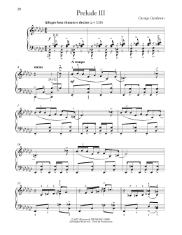 page one of Prelude III (Allegro Ben Ritmato E Deciso) (Piano Solo)