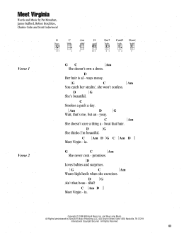 page one of Meet Virginia (Ukulele Chords/Lyrics)
