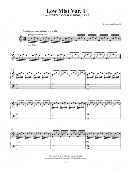 page one of Low Mist Var. 1 (from Seven Days Walking: Day 5) (Piano Solo)