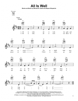 page one of All Is Well (Ukulele)