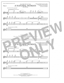 page one of (You Make Me Feel Like) A Natural Woman (Pre-Opener) (arr. Jay Dawson) - Flute 1 (Marching Band)