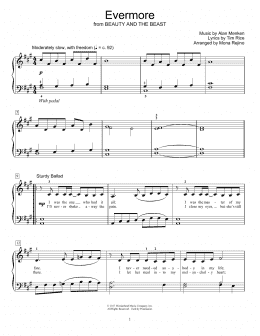 page one of Evermore (from Beauty and the Beast) (arr. Mona Rejino) (Educational Piano)