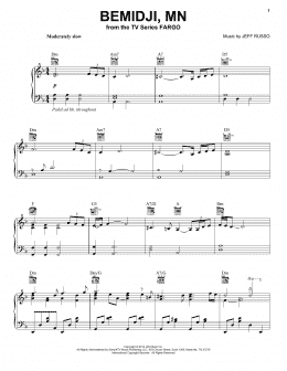 page one of Bemidji, MN (from the TV Series "Fargo") (Piano Solo)