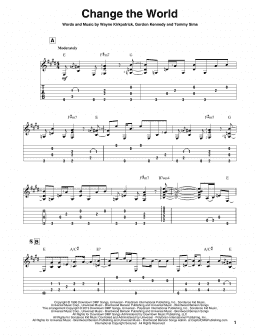 page one of Change The World (Solo Guitar)