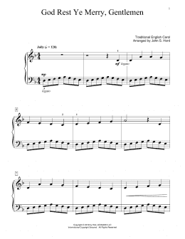 page one of God Rest Ye Merry, Gentlemen (arr. John S. Hord) (Educational Piano)