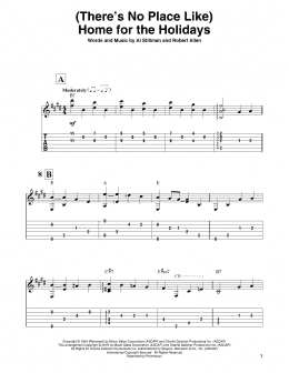 page one of (There's No Place Like) Home For The Holidays (Solo Guitar Tab)