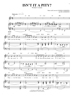 page one of Isn't It A Pity? [Women's version] (Piano & Vocal)