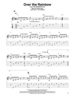 page one of Over The Rainbow (Solo Guitar)