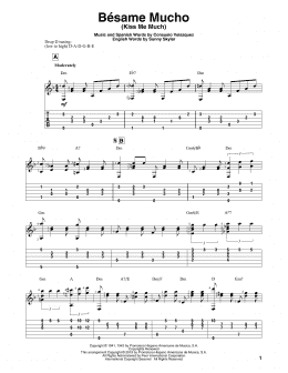 page one of Besame Mucho (Kiss Me Much) (Solo Guitar)