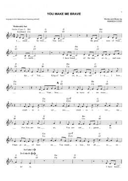 page one of You Make Me Brave (Lead Sheet / Fake Book)